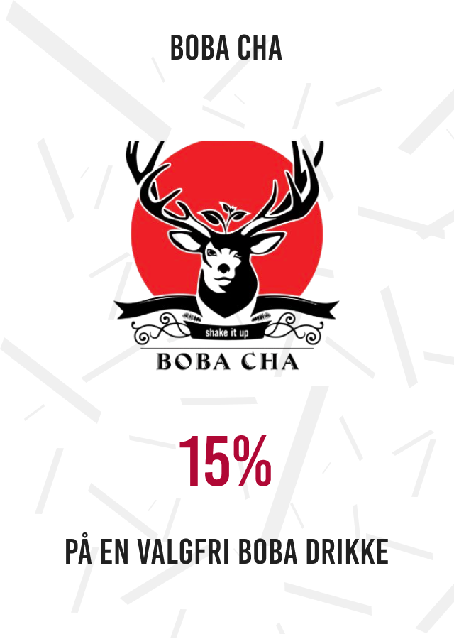 Boba Cha: 15% på en valgfri boba drikke