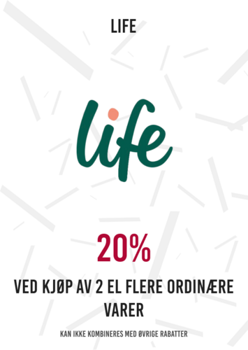 20% ved kjøp av 2 el flere ordinære varer