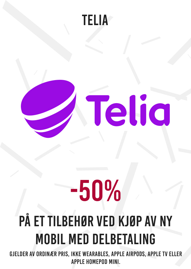 50% på et tilbehør ved kjøp av ny mobil med delbetalig