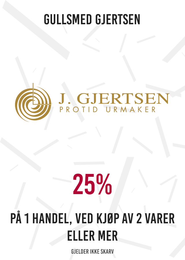 25% på 1 handel ved kjøp av 2 varer eller mer