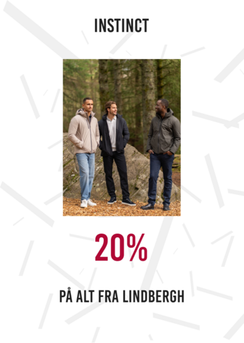 20% på alt fra lindbergh